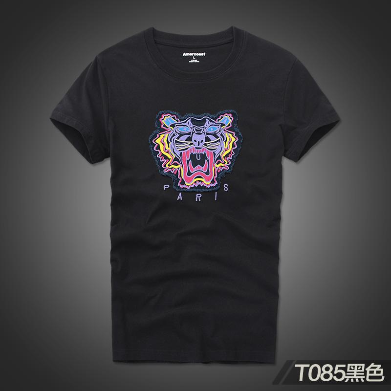 New Summer Men's T-shirt Retro Pure Cotton Printing Loose Casual Fashion Sports Short-sleeved Men's and Women's Loose T-shirt