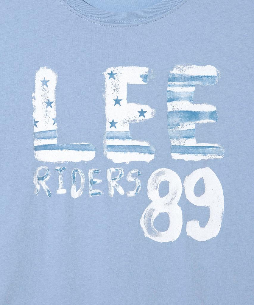 LEE Women'S American Typo T-Shirt Light Blue