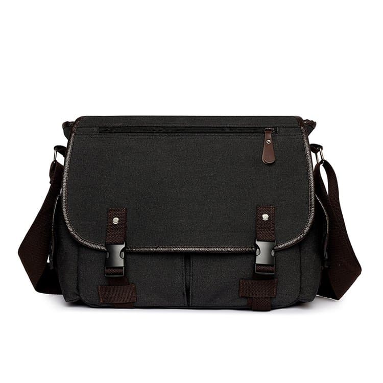 Vintage męska torba listonoszka z klapką na ramię