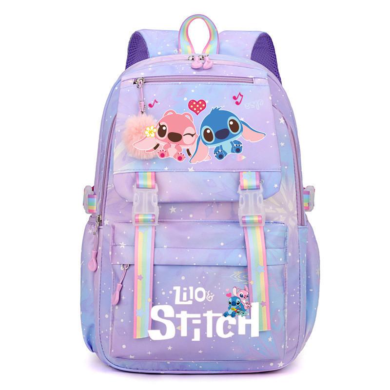 Interstellar Baby Stitch Stitch Stitch Student Backpack Large Capacity Backpack Rainbow Printed Cartoon Outdoor Backpack