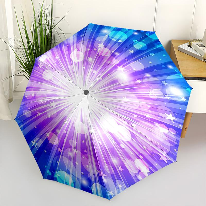 

1pc Cosmic Burst Umbrella with Plastic Handle,Vibrant Cartoon Pattern,Multi-functional UmbrellaPT195