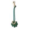 Hazel Leather 3D Flower Charm (Ha-2407-508 F, Bottle Green)