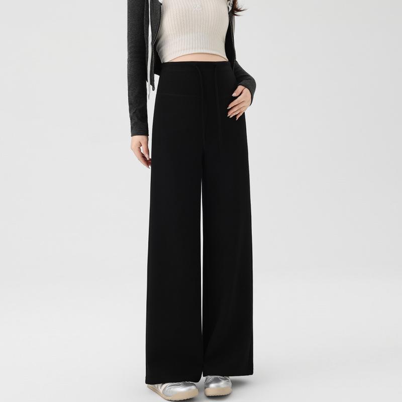 2026 Spring Korean Style Maternity Drawstring Wide-Leg Pants M