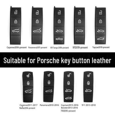 Housse en caoutchouc pour bouton de clé de voiture Porsche pour MACAN, CAYENNE, PANAMERA, 718, TAYCAN, 911