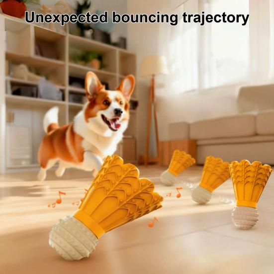 Hund Federball Kauspielzeug Welpen Zahnungsspielzeug mit Glocke Tischtennis Schläger Hund Leckerli Spender Interaktives Apportierspielzeug für Draußen Spiel Training