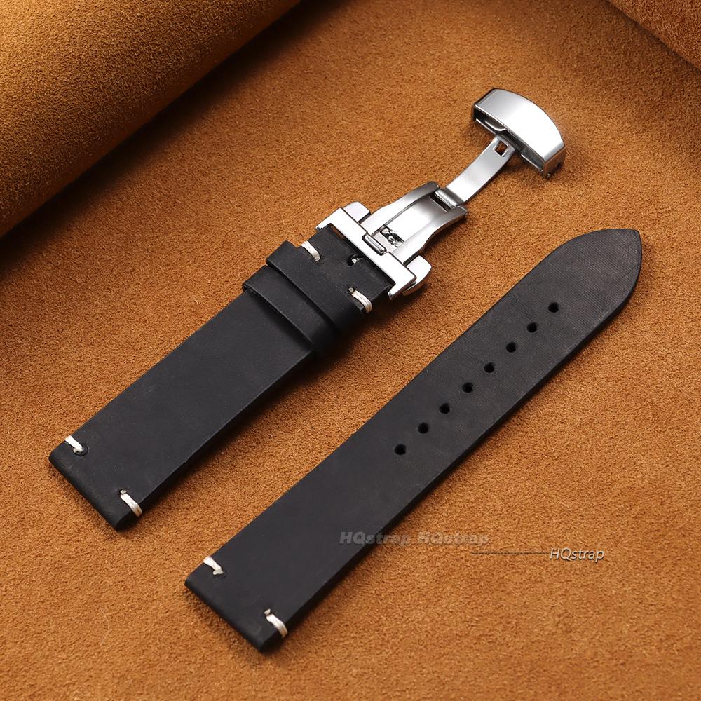 

Bracelet for Seiko Vintage Leather Watch Band Stitching Cowhide Strap for Rolex Butterfly Buckle Straps 18mm 20mm 21mm 22mm 24mm 21mm