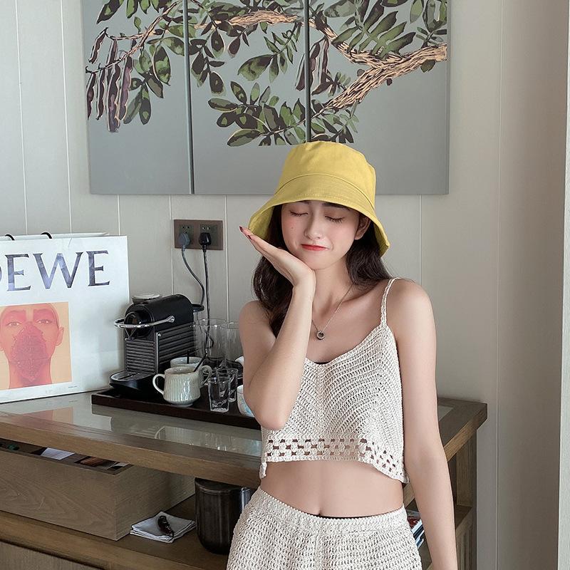 Bucket Hat Women's Versatile Sun Hat Summer Thin Face Cover Sun Hat UV Protection Sun Hat Children
