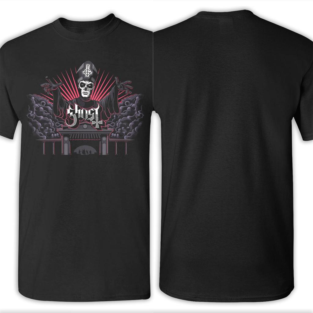 Ghost BC Band Bedruckte T-Shirts für Männer Frauen Popmusik Album 100% Baumwolle Horror Totenkopf Bedrucktes T-Shirt Kleidung