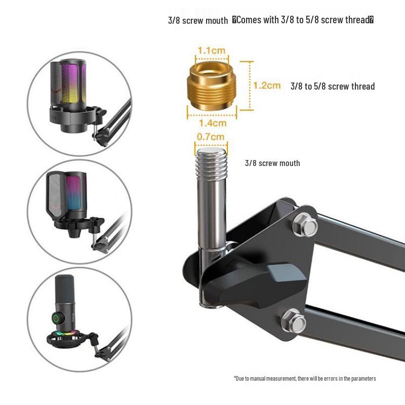 Fifine Professional Shockproof Microphone Stand with Fixed Boom Arm