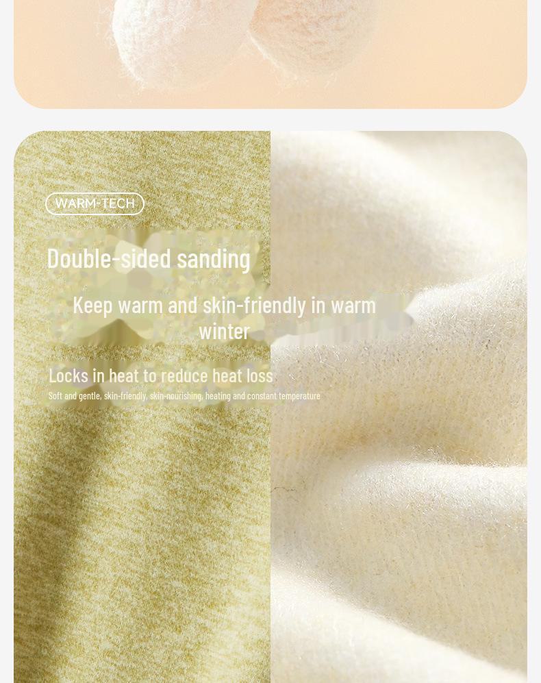 Dámská kašmírová hedvábná termoprádlová souprava: Německý samet, Silný, Útulný, Nezbytnosti pro podzim a zimu.