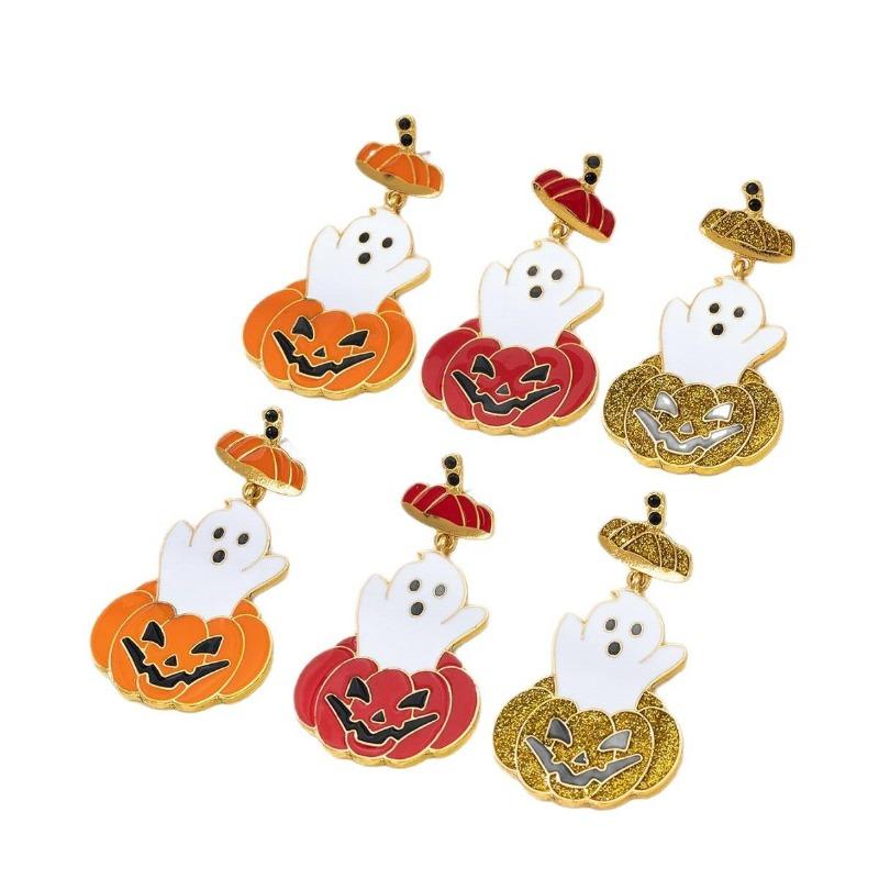 Women'S Halloween Fashion A Variety Of Minimalist Niche Designs Ghost Earrings Party Party