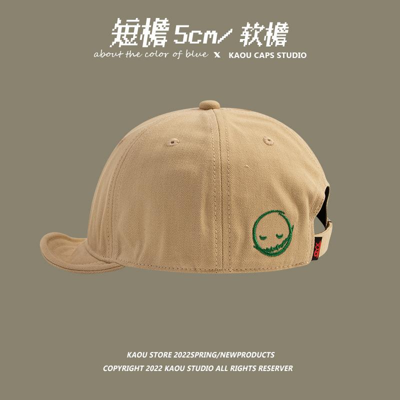 

Special-interest design5cm Short-brimmed baseball cap for couples, men and women, adjustable soft-brimmed sports cap for shopping Adjustable