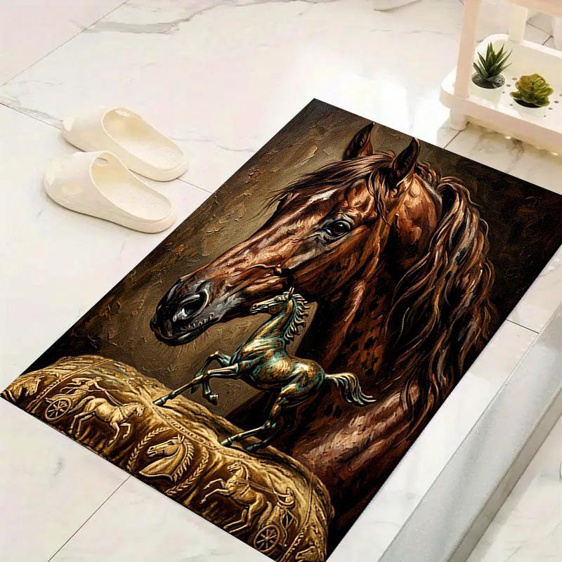 Indian Chief Painting Carpet Rug for Living Room Bedroom Home Sofa Decoration, Kids Play Non-slip Floor Mat