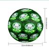 Green And White Passion Printed Size 5 Soccer Ball - Durable, Machine-stitched, Soft and Comfortable, Suitable for Training and Matches Gift