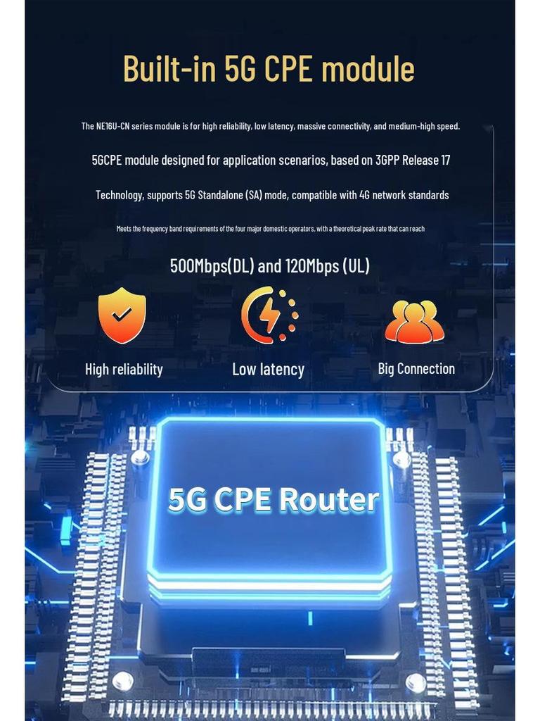TR500 5G CPE Router with LAN2, Optimized for WiFi Cameras, Featuring Web Interface for High-Speed Internet.