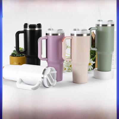 Becher aus doppelwandigem Edelstahl, 40 oz, zweite Generation, isoliert, mit Strohhalm und Griff