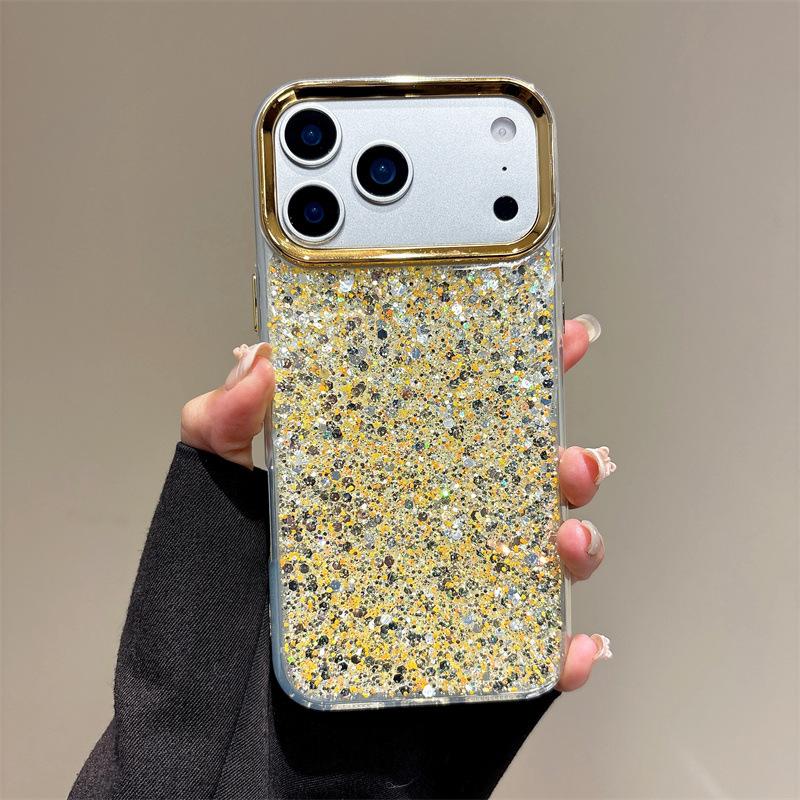 

Glitter Sequin Transparent Mobile Phone Case For Iphone16Promax Creative Apple 17 Simple, Small And Fresh iPhone 17Promax