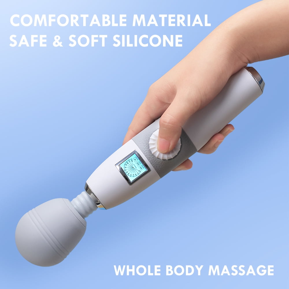 Wand Vibrator Sex Toys for Women, Rechargeable Clitoral Vibrator Massager with 12 Speed & 20 Vibrating & Heating Modes