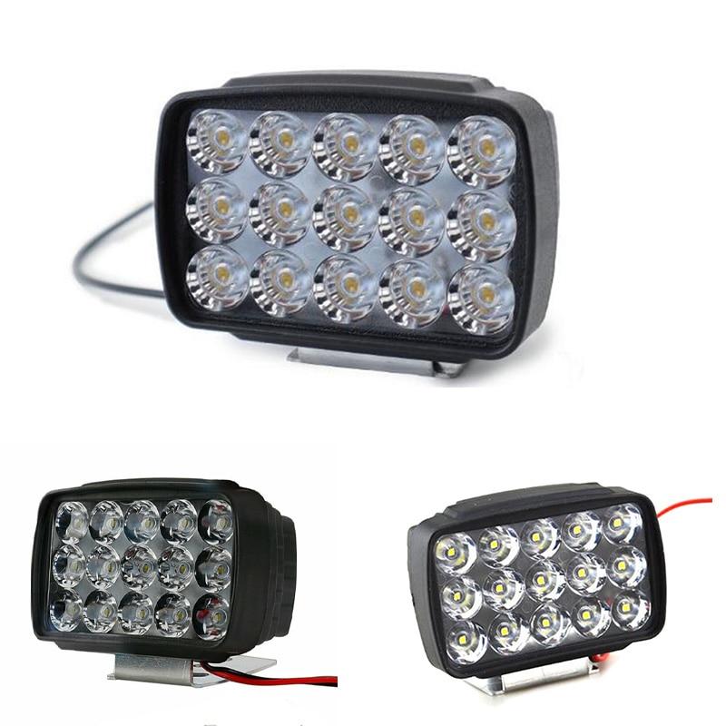 Motorcycle Headlight Spot Light 15 LED 1000LM Motos ATV UTV Scooter Lighting