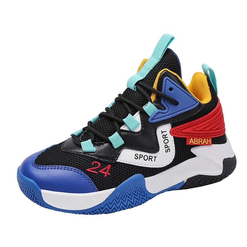 Kinder Sport Basketballschuhe Dicke Sohlen Rutschfest Jungen Sportschuhe Mädchen Hochwertige Basketball Trainingsschuhe Männlich