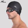 Fike High-Definition Waterproof Anti-Fog Swimming Goggles Set with Swim Cap, Large Plated Frame, Unisex