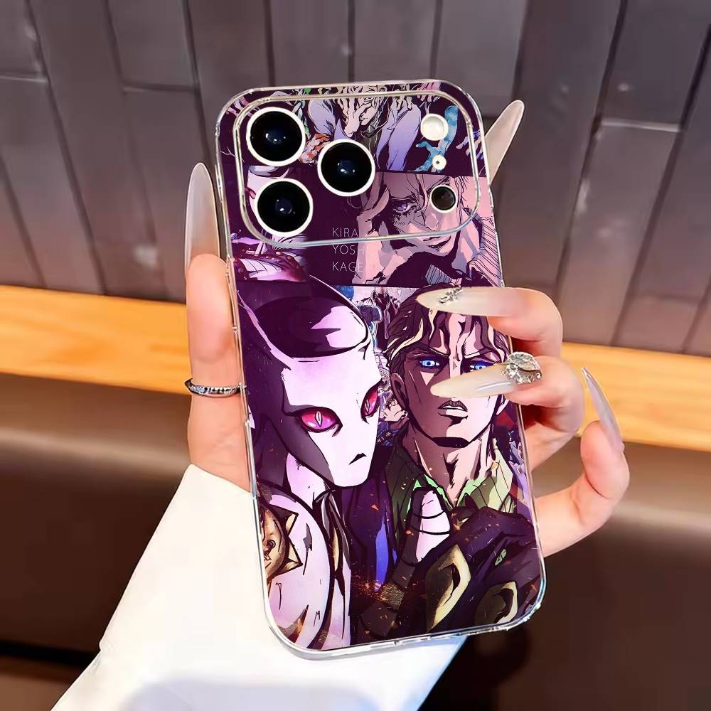 K-Kira Yoshikage Phone Case For iPhone17,16,15,14,13,12,11 Plus,Pro Max Soft Transparent Cover