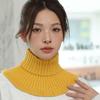 Warm Scarf Knitted Bib Solid Color Wraps Wool Scarf All-match Turtleneck Fake Collar  Girl