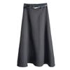 Black temperament suit skirt women's spring and summer new high waist drape a word to cover the hips and show thinness medium and long skirt