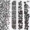 Nail Art 12 Grids Colorful Flatback  Gems Diy Manicure Decor 3D Nail Diamond For Makeup, Nails, And Crafts