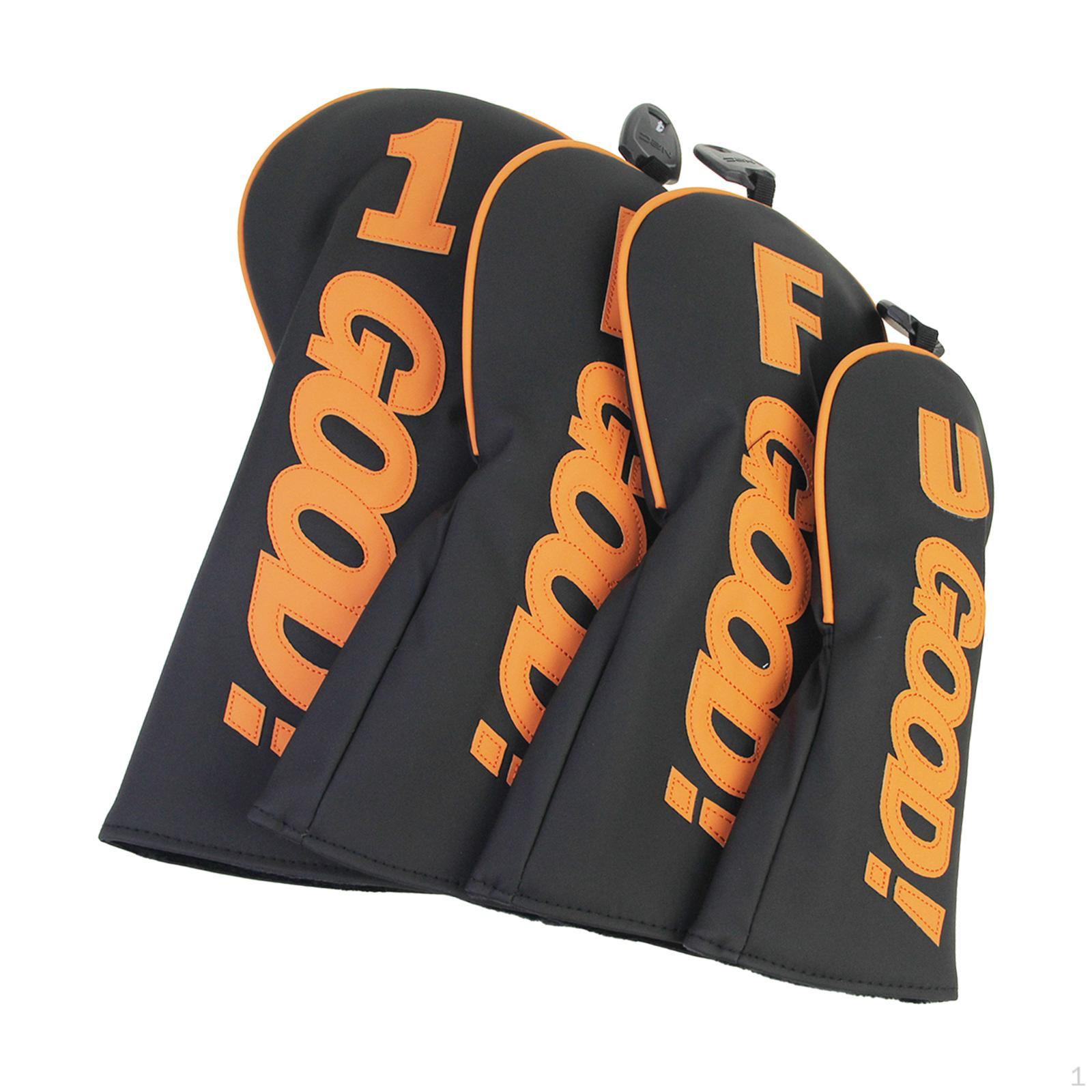 

4 шт. деревянные головные уборы для гольфа, клубные головные уборы со сменными номерами. Тег Прочный