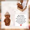 Mini Plush Bear Doll My Little Worry Bear Handmade Gift with Inspirational Card Pocket Bears Hug Plush for Graduation Colleagues & Motivational