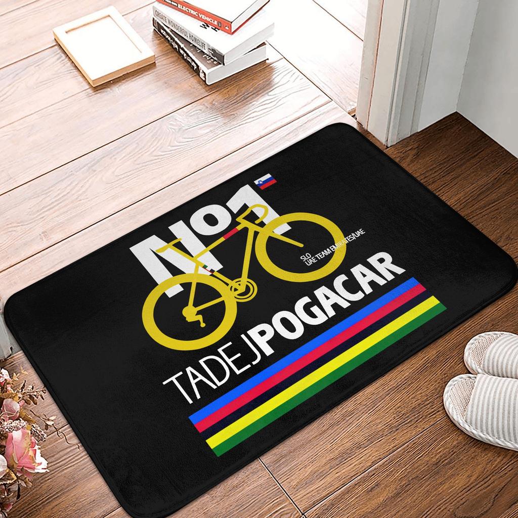 Cycling Team Tadej Pogacar Door Bathroom Kitchen Mats Anti-Slip Outdoor Doormat Bedroom Balcony Entrance Rug Carpet Footpad