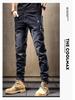 Men's Slim Straight Black & Gray Jeans: 2025 Fashion Elastic Skinny Casual Trousers