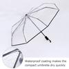 Handle Fully Automatic Three-fold Transparent Umbrella Travel Men Women Folding Mini Material: Rubber Small Rainy Day