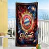 Fc Bayern Munich Fan Gear Customizable Name Beach Towel Super Soft Microfiber Quickdry Fabric