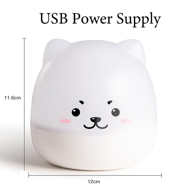 

Cute Bear LED Night Lamp Starry Children Music Projector Lamp USB Rechargeable Rotate Light For Kids Bedside Bedroom Decoration