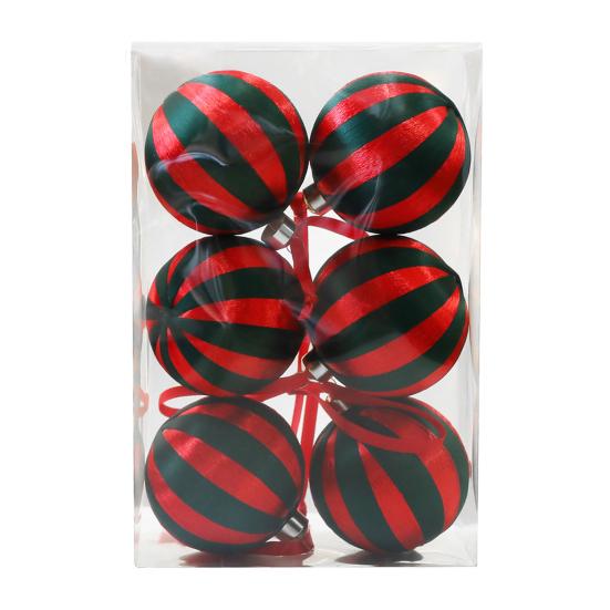 Yousheng 6Pcs 8cm Christmas Ball Ornaments Plastic Hanging Decor for Tree Window Display & DIY Crafts Shatterproof Festive Decorations