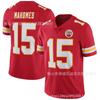 Kansas City Chiefs 15 Patrick Mahomes Maglia da Football Americana Uomo Uniforme Sportiva da Gioco