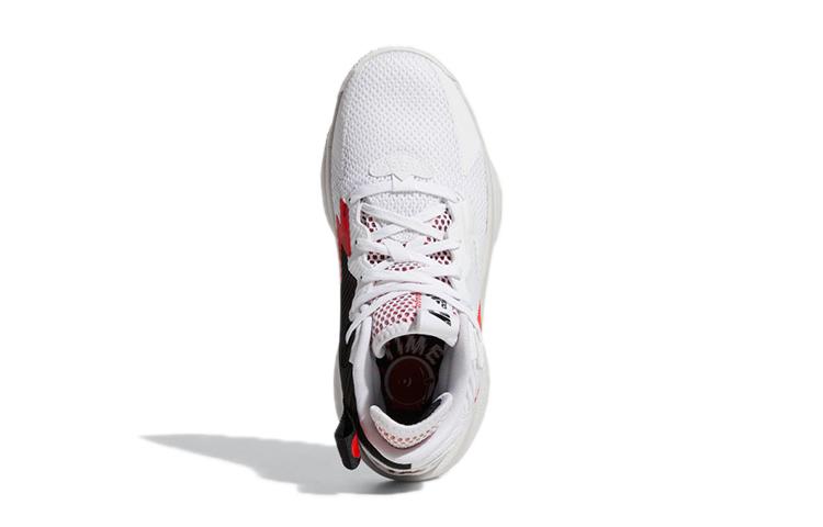 Adidas D Lillard 8 J Abrasion Resistant Mid top Children's Basketball Shoes White Teenagers GY2908