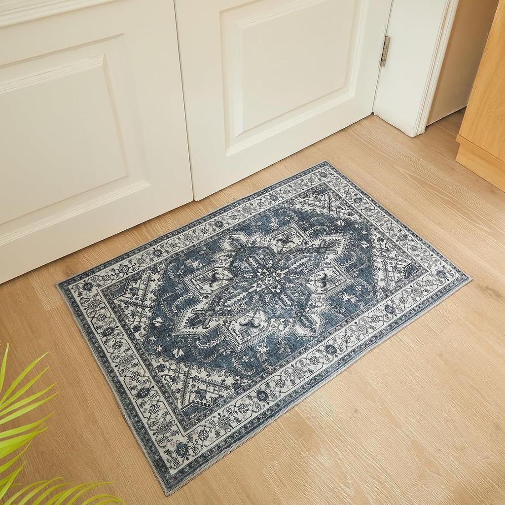 Persian Floor Mat Bathroom Dirt Resistant Floor Mat Easy To Maintain Door Mat for Entrance Foyer