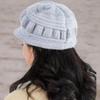 Women's Winter Angora Fur Hat Metal Knit Style