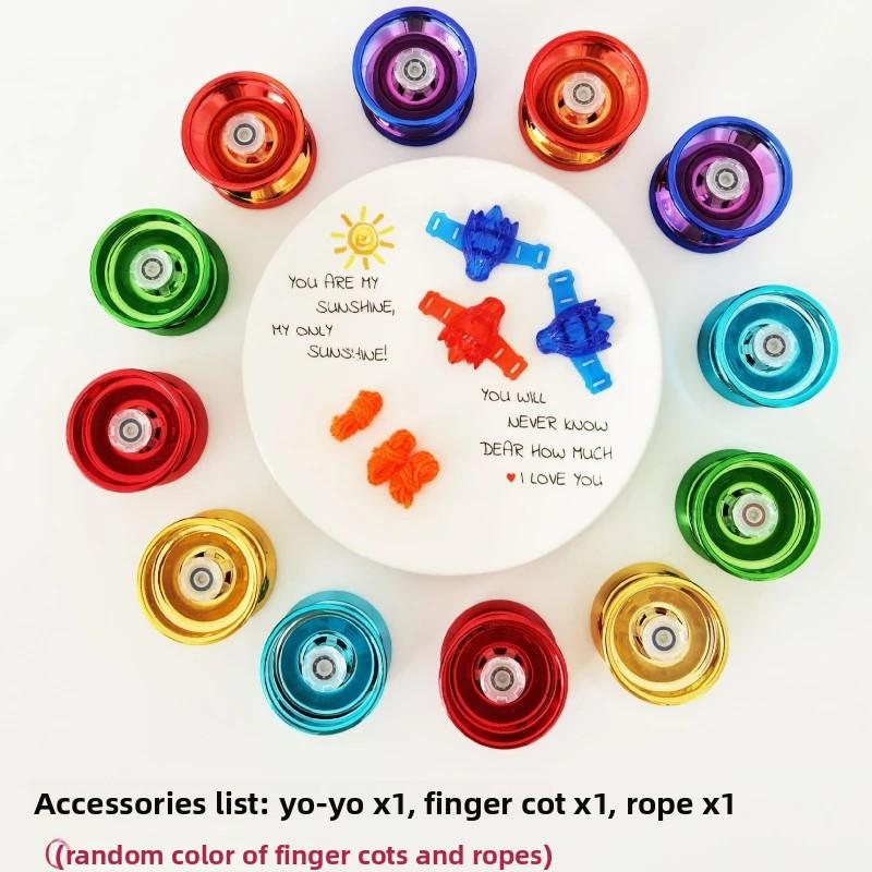 Professional Aluminum Alloy Yoyo Ball For Beginners Adults Kids Competitive Trick Yoyo With Bearing String Accessories Toy Gift