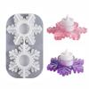 Unique Snowflake Candlestick Resin Mold Aromatherapy Candle Holder Silicone Mould for Festive Season Everyday Use Decor