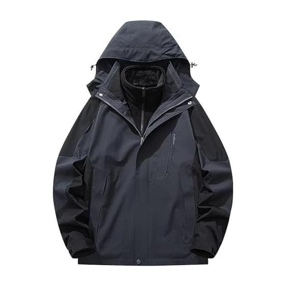 [Manatsulife] Men s Fleece Jacket 3in1 Water Repellent Mountain Parka Climbing Clothes 3WAY Windbreaker Windproof Mountain Jacket Cold Protection Ski
