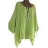 GMXIA Women's Fashion Casual Leisure Solid Color Print O Neck Blouses & Shirts