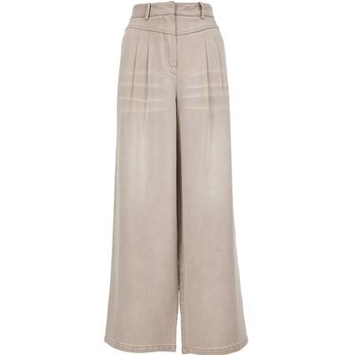 Women's Pleated Lyocell Wide-Leg Casual Pants