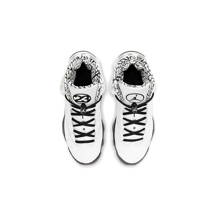 Air Jordan 6 Rings GS DJ6163-107 White Black Metallic Gold Kids Casual Shoes