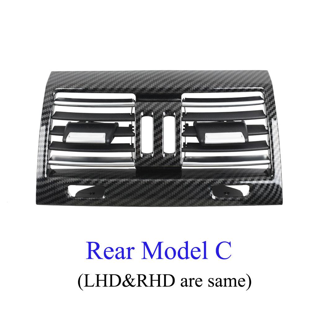Carbon Fiber Front Rear Left Right Chromed AC Vent Grille Outlet Cover Panel For BMW 5 Series F10 F11 F18 520 525 528 530