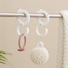 S-Shaped No-Drill Kitchen & Bathroom Hook - Plastic White Cabinet Hanger