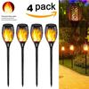 1Pc 33 LED Solar Flame Light Waterproof Dancing Flame Lighting Lamp Landscape Garden Pathway Yard Ground Light